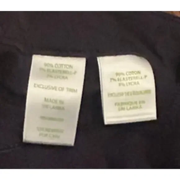 Lilly Pulitzer Kelly Textured Cotton Pants Midnight Navy Gold Button Womens Sz 4 - Picture 7 of 7